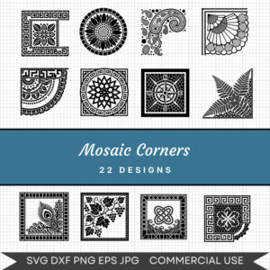 Mosaic Corners – 22 Instant Download Svg Images
