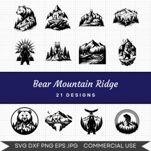 Bear Mountain Ridge – 21 Instant Download Svg Images
