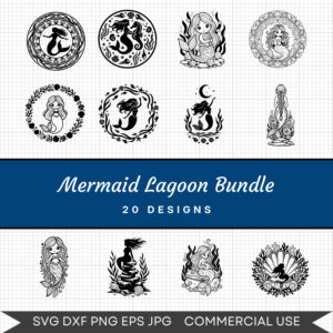 Mermaid Lagoon Bundle – 20 Instant Download Svg Images