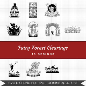 Fairy Forest Clearings – 10 Instant Download Svg Images