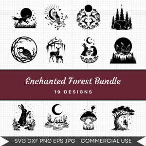 Enchanted Forest Bundle – 19 Instant Download Svg Images