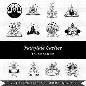 Fairytale Castles – 13 Instant Download Svg Images