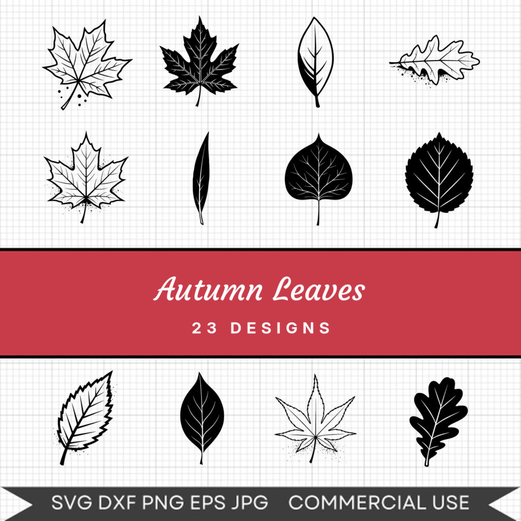 Autumn Leaves – 23 Instant Download Svg Images