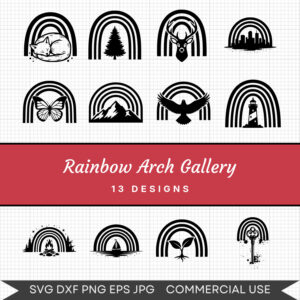 Rainbow Arch Gallery – 13 Instant Download Svg Images
