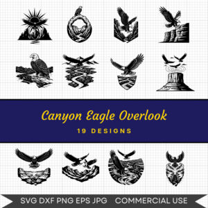 Canyon Eagle Overlook – 19 Instant Download Svg Images