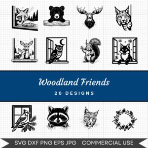 Woodland Friends – 26 Instant Download Svg Images
