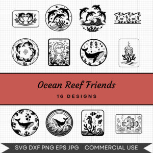 Ocean Reef Friends – 16 Instant Download Svg Images