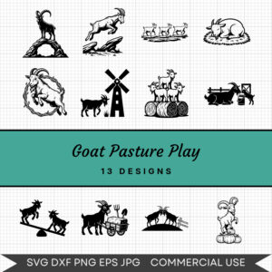 Goat Pasture Play – 13 Instant Download Svg Images