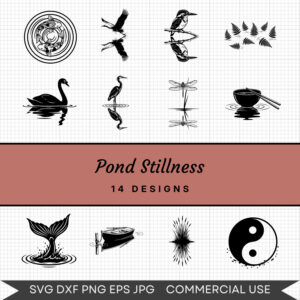 Pond Stillness – 14 Instant Download Svg Images