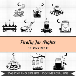 Firefly Jar Nights – 11 Instant Download Svg Images