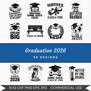 Graduation 2026 - 55 Instant Download Svg Images
