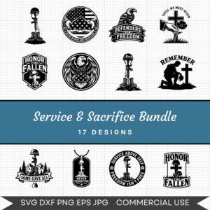 Service & Sacrifice Bundle - 17 Instant Download Svg Images
