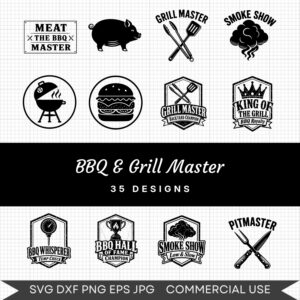 Bbq & Grill Master - 35 Instant Download Svg Images