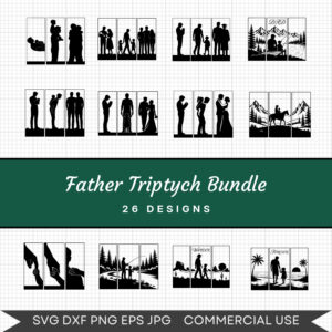 Father Triptych Bundle - 26 Instant Download Svg Images