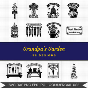 Grandpa's Garden - 38 Instant Download Svg Images
