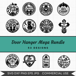 Door Hanger Mega Bundle - 53 Instant Download Svg Images