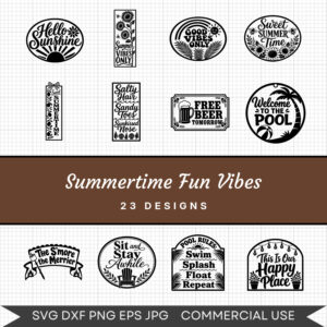 Summertime Fun Vibes - 23 Instant Download Svg Images