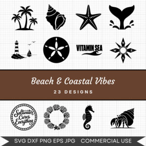 Beach & Coastal Vibes - 23 Instant Download Svg Images