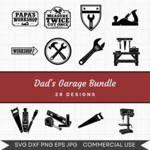 Dad's Garage Bundle - 28 Instant Download Svg Images
