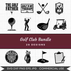 Golf Club Bundle - 29 Instant Download Svg Images