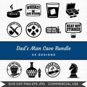Dad's Man Cave Bundle - 34 Instant Download Svg Images