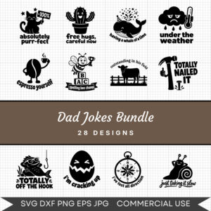 Dad Jokes Bundle - 28 Instant Download Svg Images